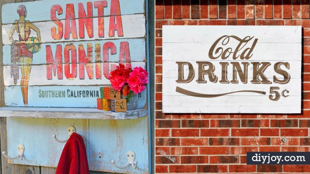 35 Cool DIY Vintage Signs That Will Add Instant Charm to Your Walls