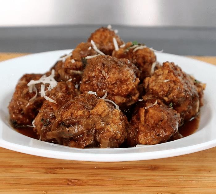 How to Make French Onion Meatballs