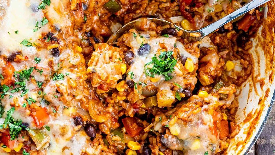 Stovetop One-Pot Tex-Mex Chicken & Rice Recipe