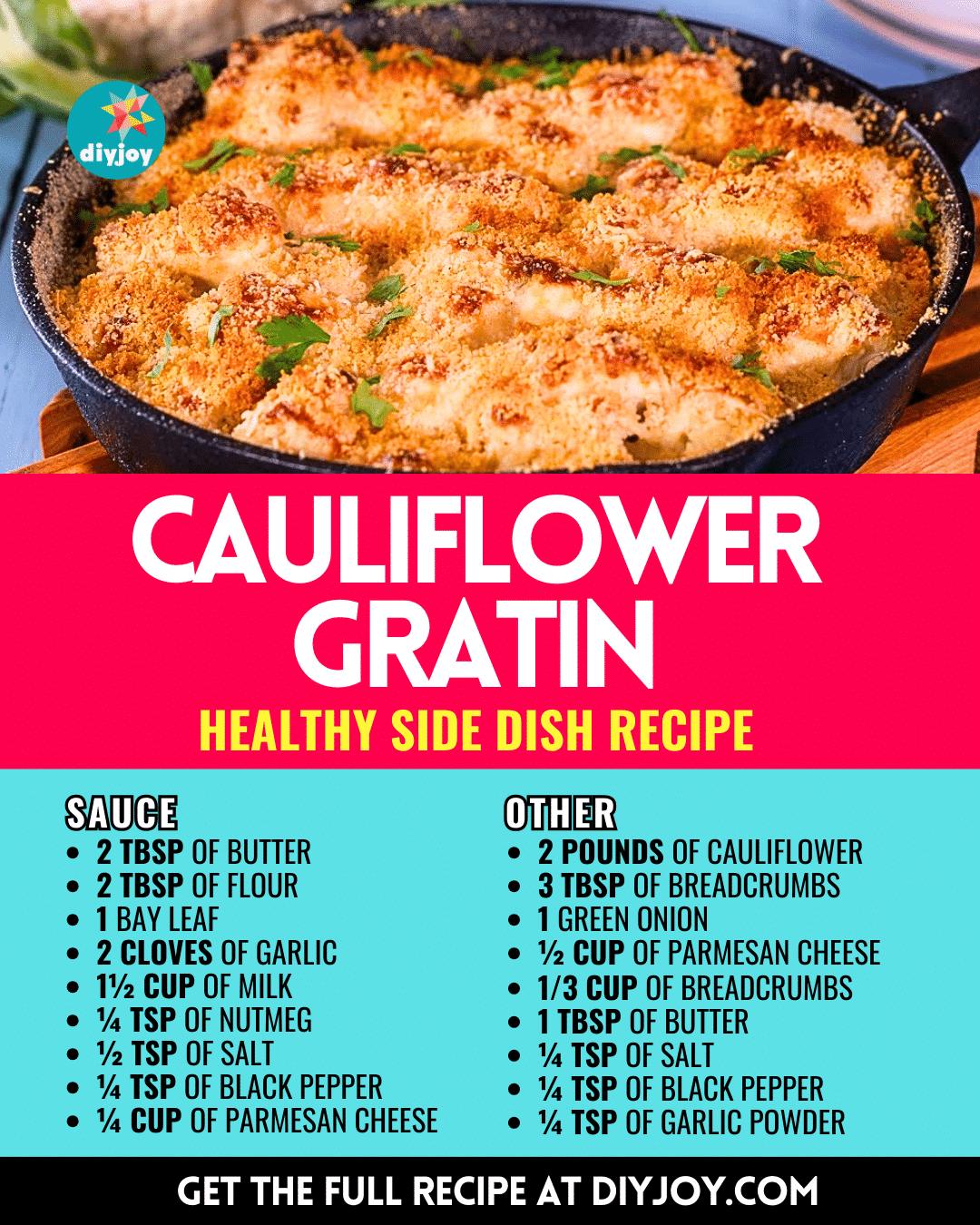 Healthy Low-Carb Cauliflower Gratin Recipe