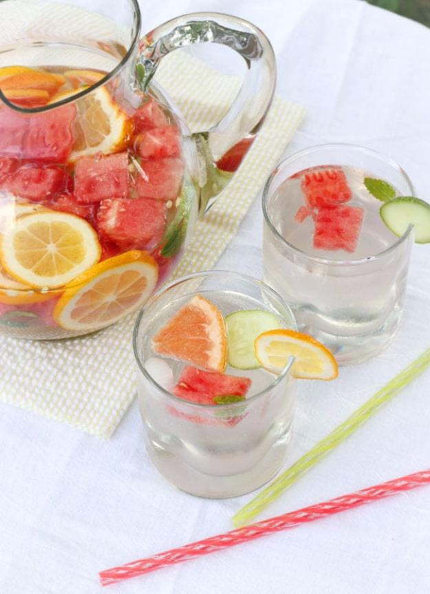 Refreshing Vitamin Water, a simple recipe using fruit already in the kitchen and a light, flavorful way to drink more water