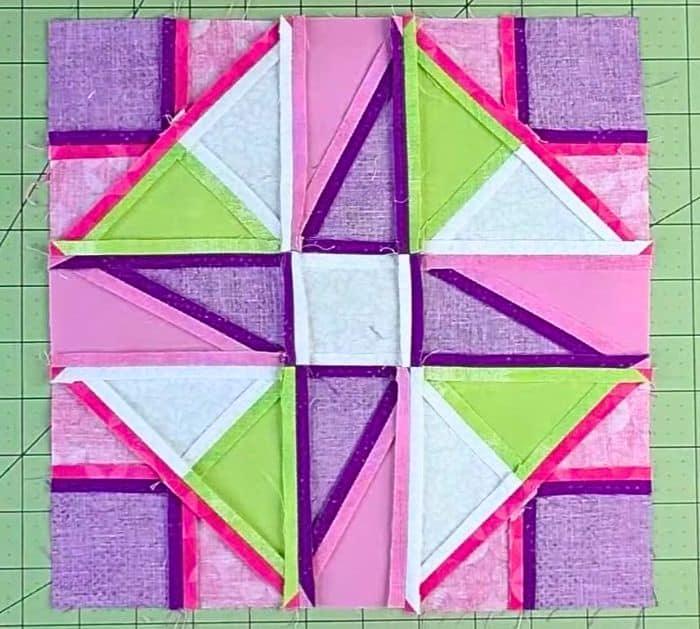 Easy to Make Pinwheel Square Quilt Block