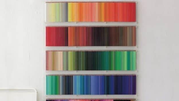 Colored Pencil Wall Display, a popular choice on this list and a project that looks far more advanced than it is