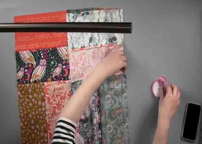 Making the patchwork quilt top for the kantha quilt