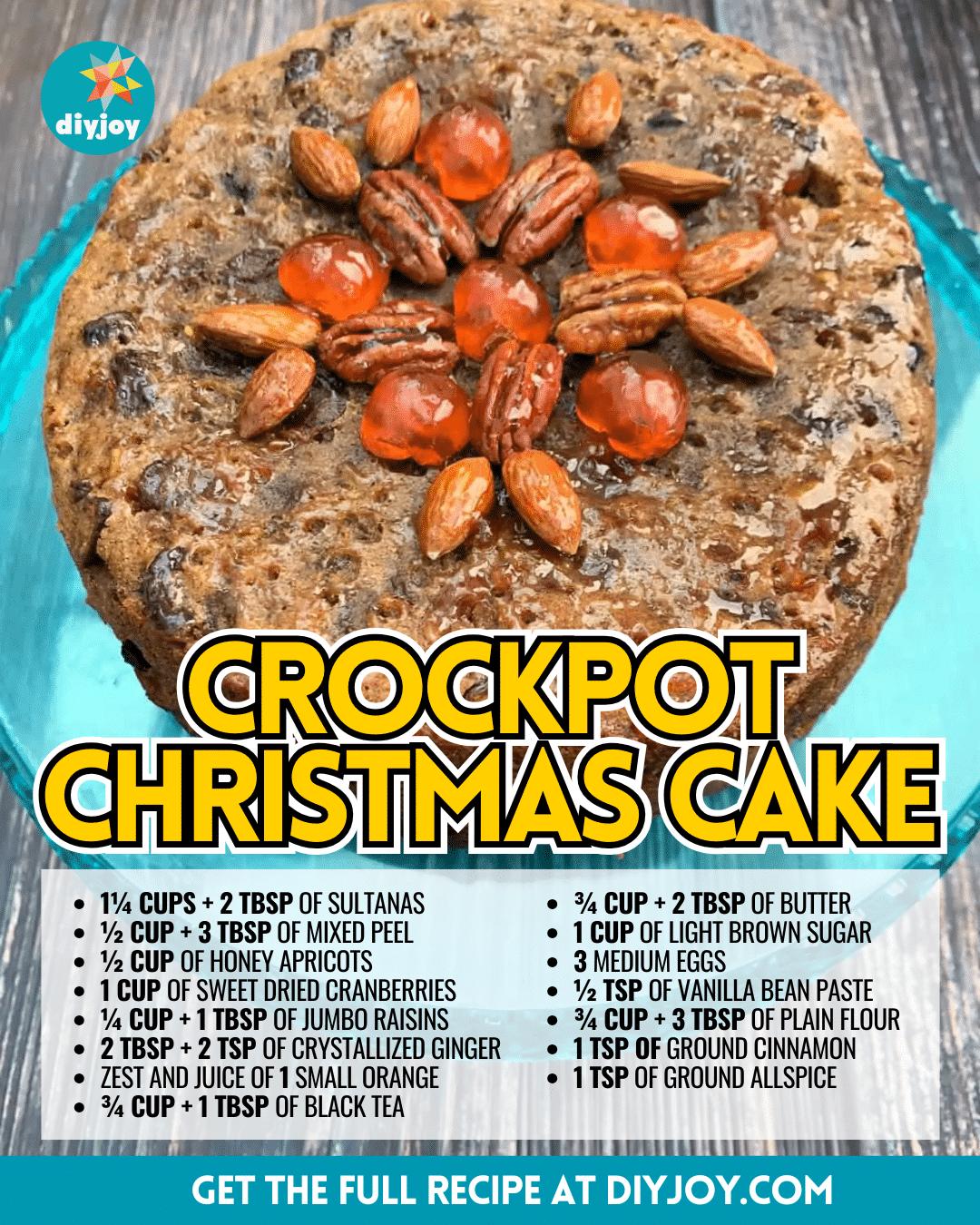 Easy Crockpot Christmas Cake Recipe
