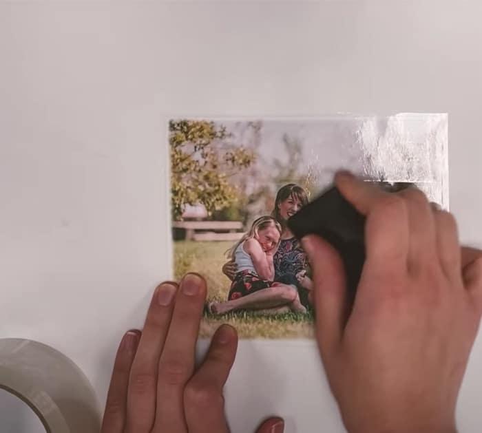 diy photo transfer on glass tutorial