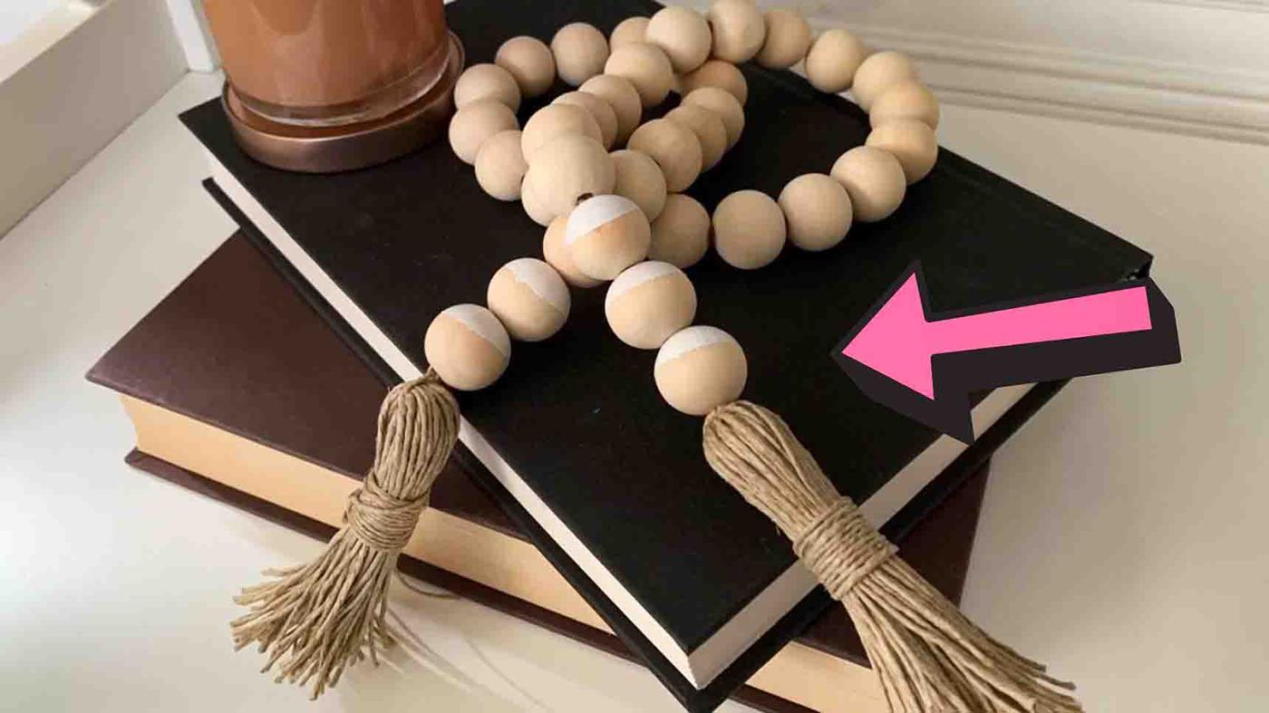 DIY Farmhouse Bead Garland & Tassel Tutorial