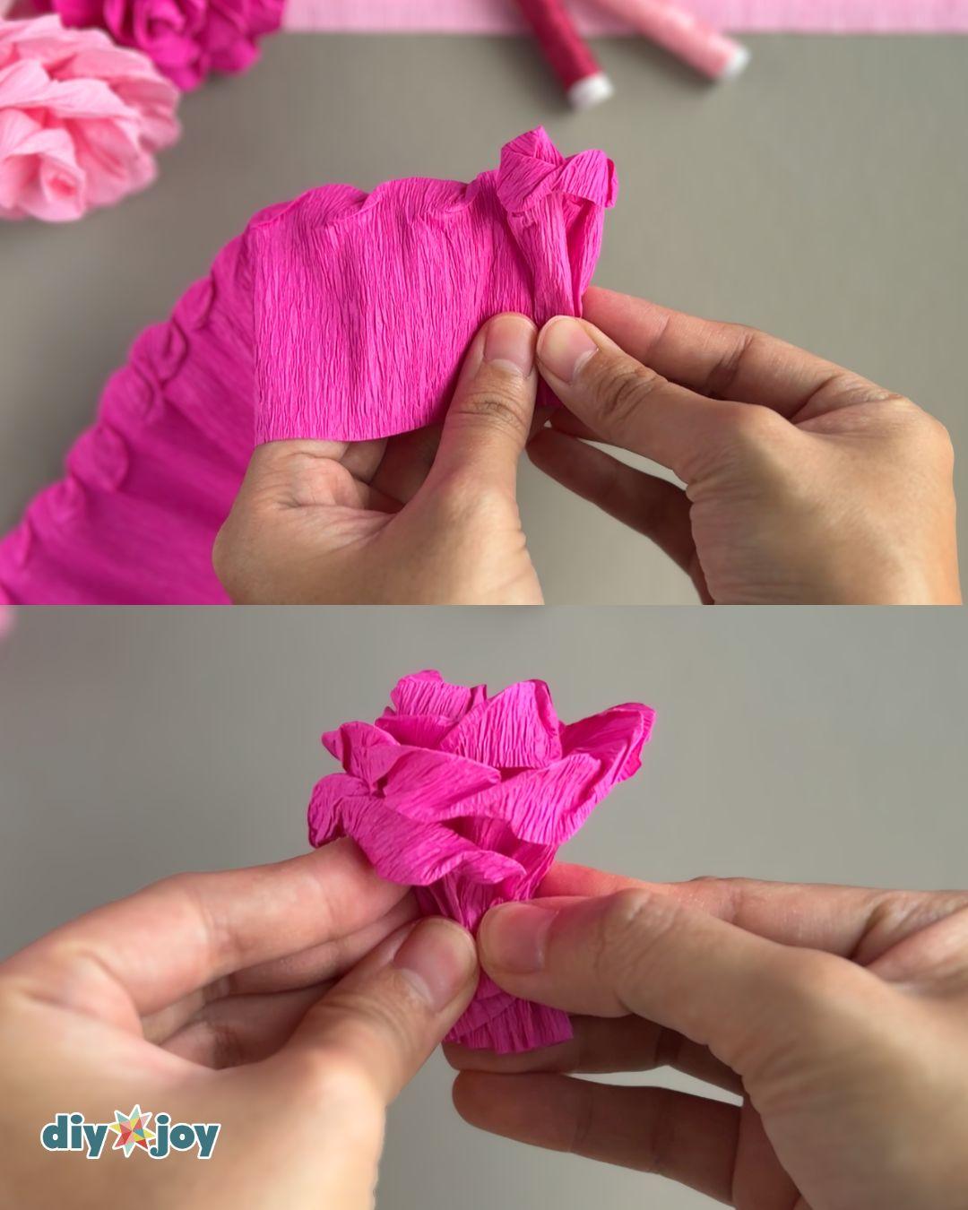 Crepe Paper Flowers — step-by-step paper flower instructions