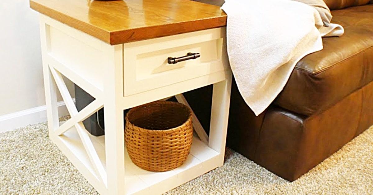 How To Make A Farmhouse End Table