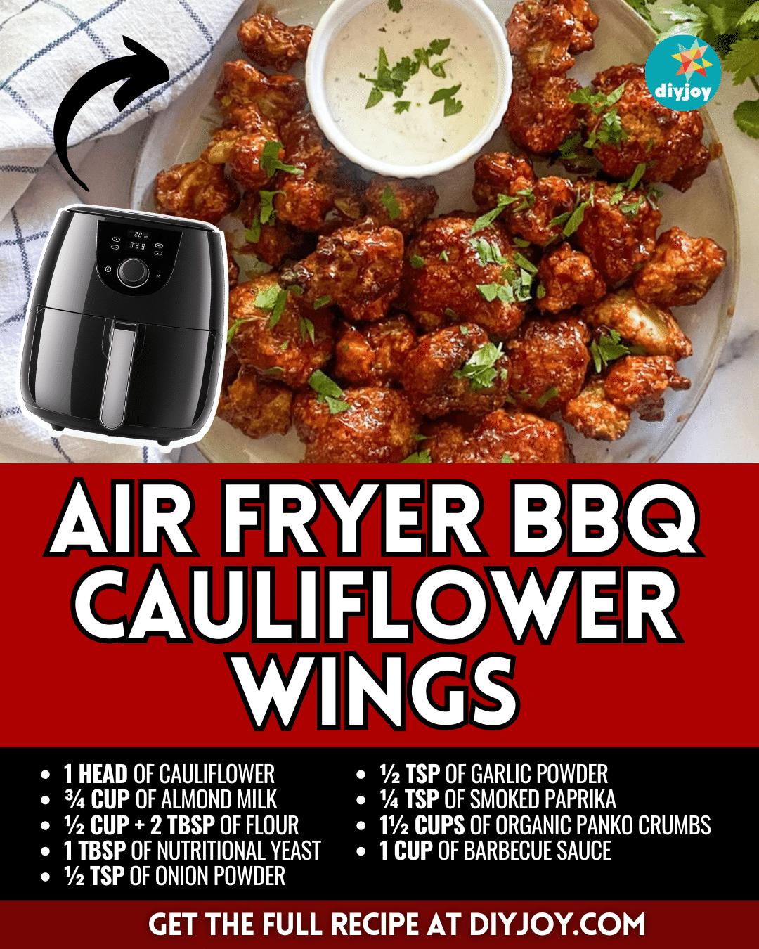 Easy Air Fryer BBQ Cauliflower Wings Recipe