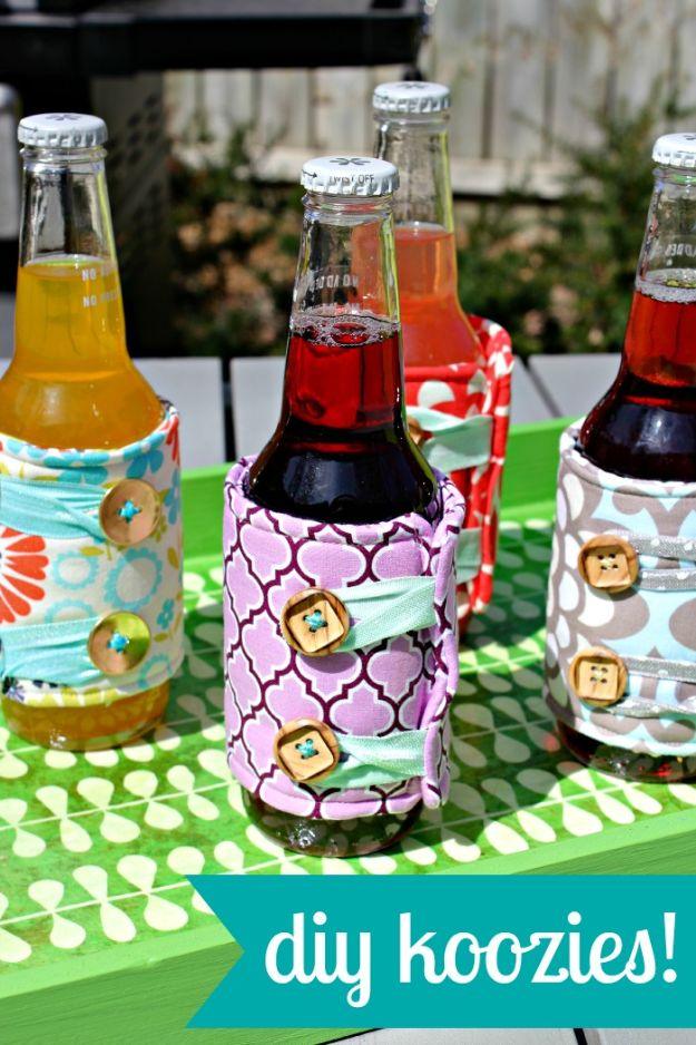 DIY Koozies, one of the best summer sewing projects on this list and one worth bookmarking from this list