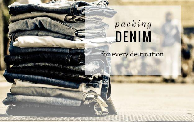 Packing Tips for Travel - Packing Jeans - Easy Ideas for Packing a Suitcase To Maximize Space - Tricks and Hacks for Folding Clothes, Storing Toiletries, Shampoo and Makeup - Keep