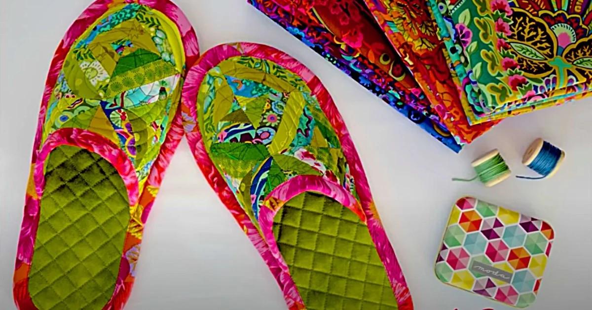 Make Patchwork Slippers With A Free Pattern