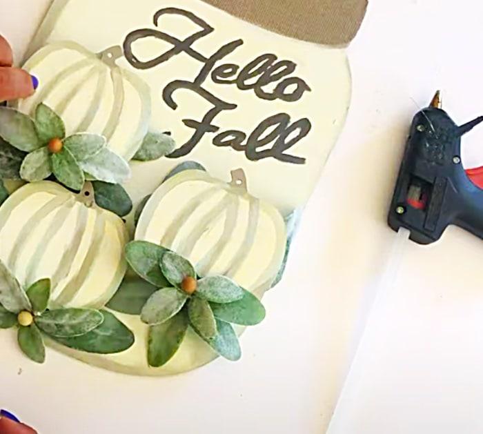 Hot Glue Gun Crafts - DIY Door Decoration - Dollar Tree Cheap Crafts