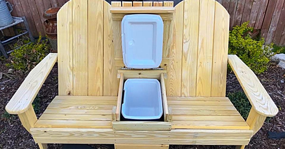 DIY Adirondack Cooler Bench