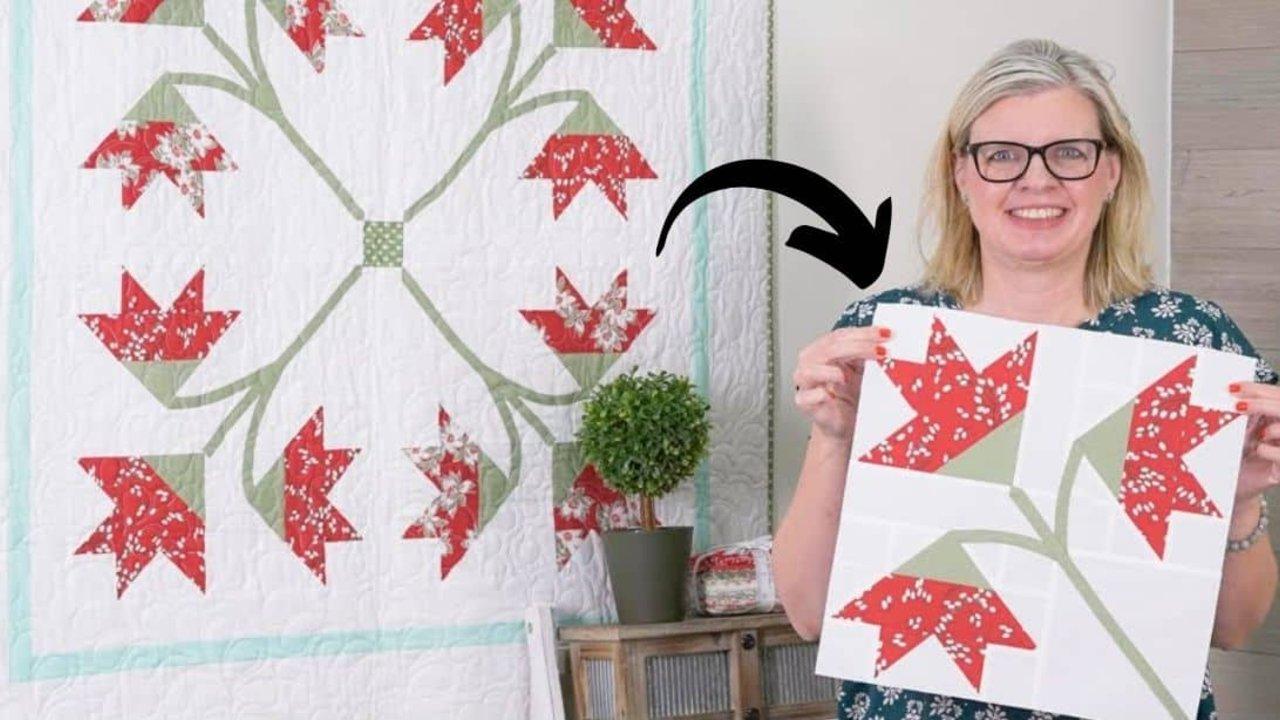Classic & Vintage Carolina Lily Quilt Block Tutorial