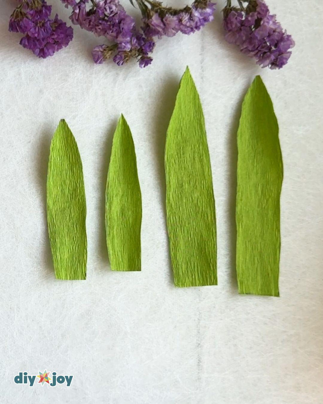 Easy Paper Tulips Chocolate — crepe paper leaves