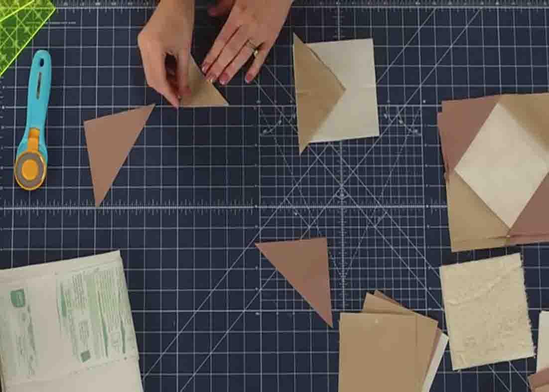 Making the blocks for the stacking blocks quilt