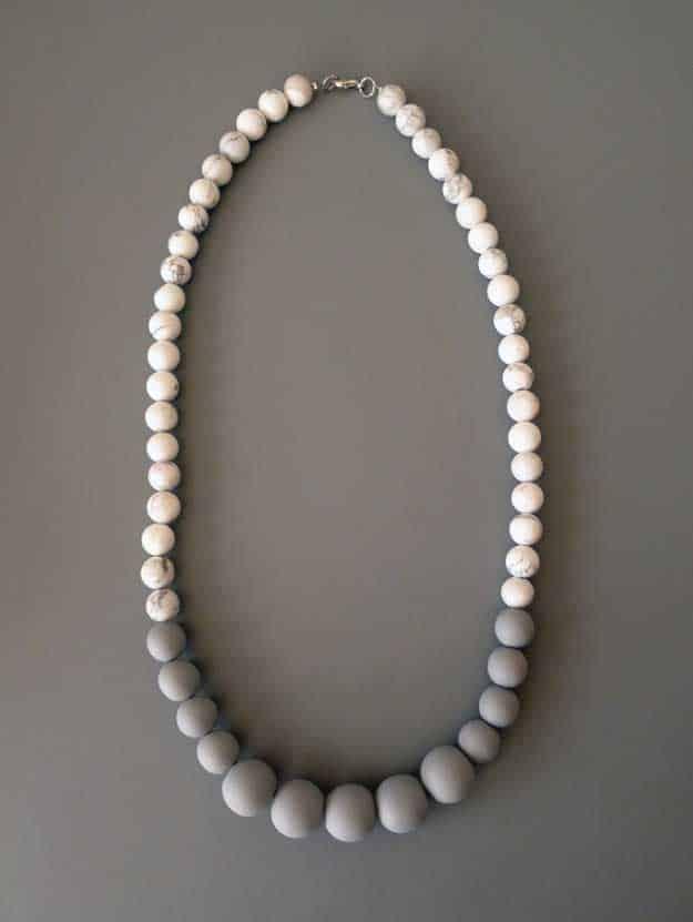 DIY Marble Necklace, no special tools required to start and a smart way to add personality to a room