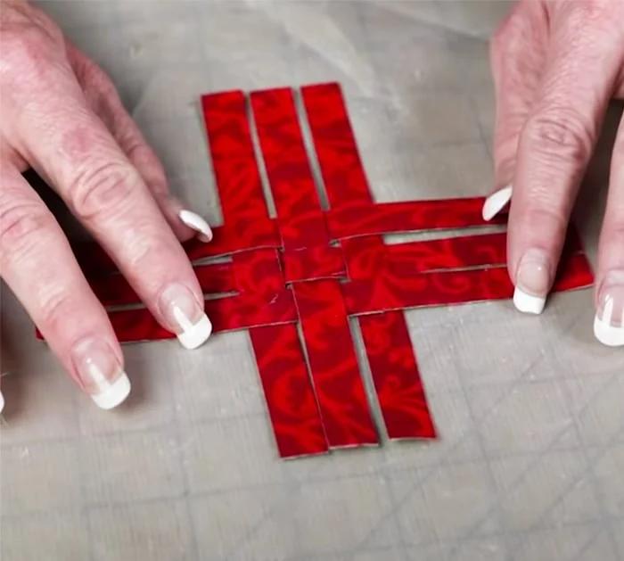 Use Fabric Squares To Make Star Ornament - Easy Christmas Decor Ideas