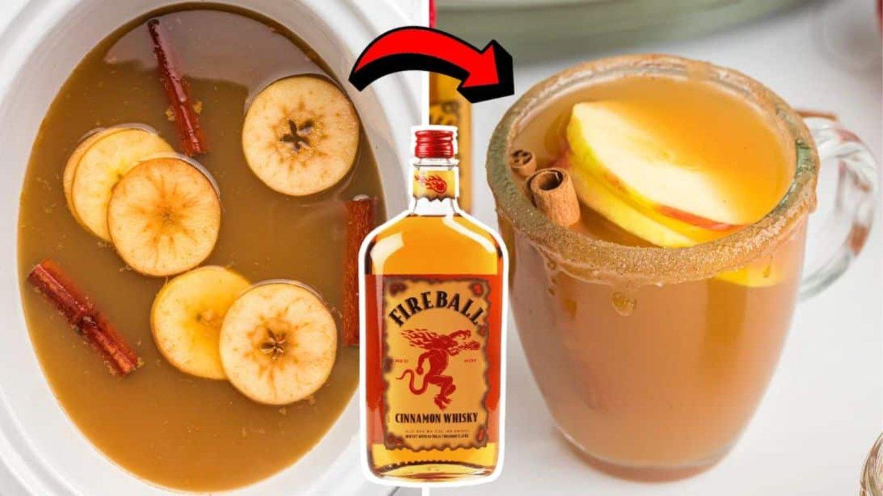 Easy Slow Cooker Fireball Caramel Apple Cider Recipe