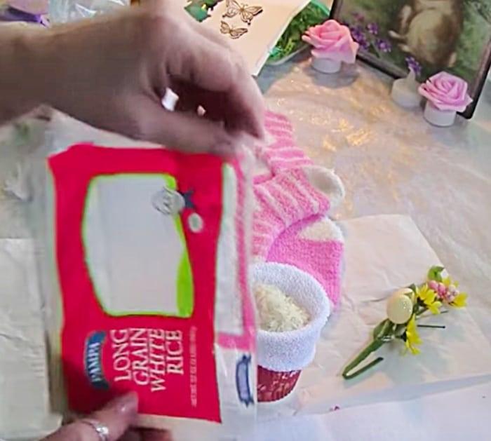Make a cheap Easter gnome from Dollar Tree items
