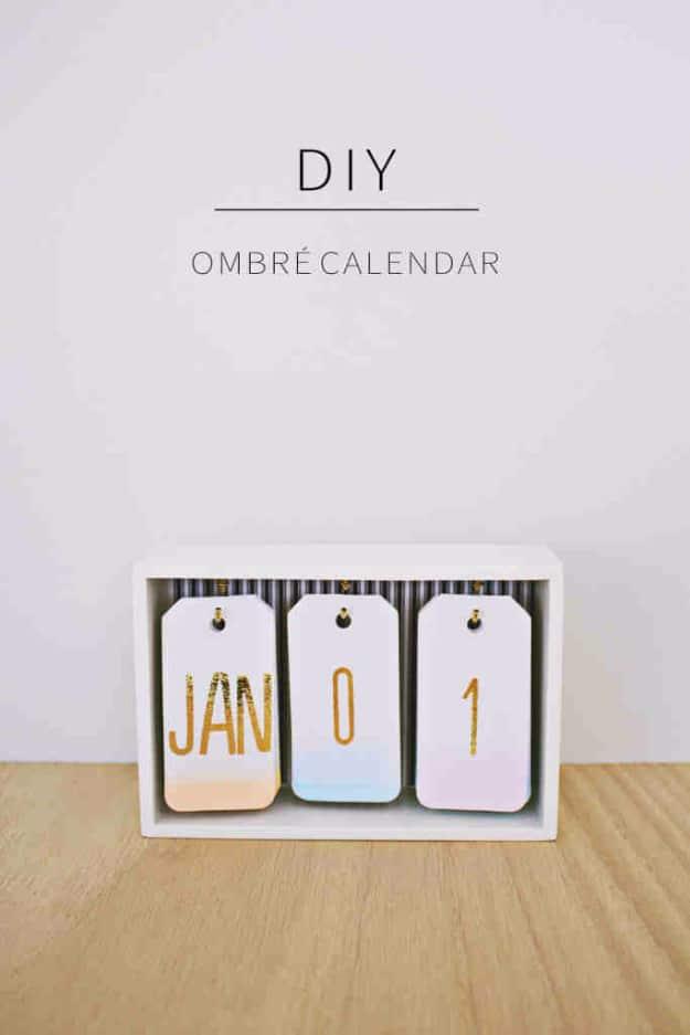 DIY Ombre Calendar, a cozy handmade option worth the extra effort and better than a store bought version