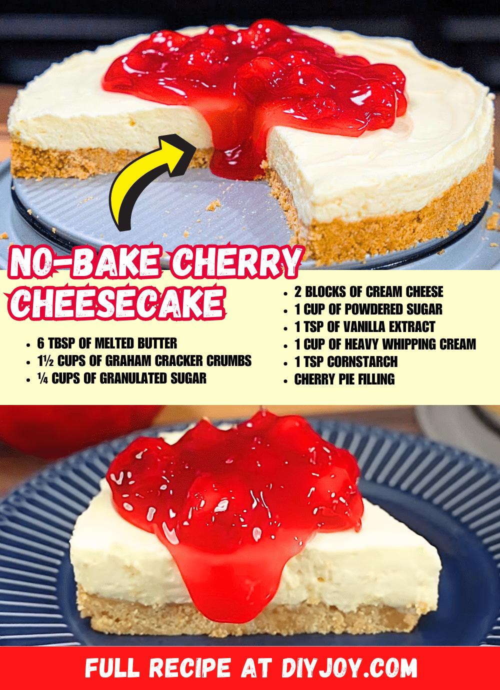 Easy No-Bake Cherry Cheesecake Recipe