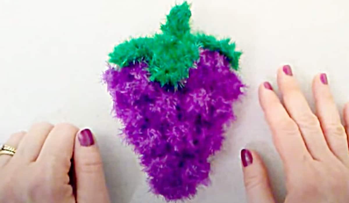 How To Make A Cluster Of Grapes Crochet Dish Scrubby