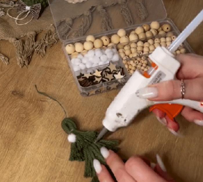 Materials for Christmas Tree Yarn Garland