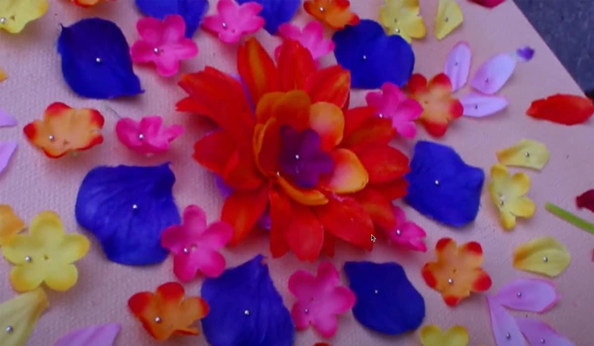 3D Flower Wall Art on Canvas