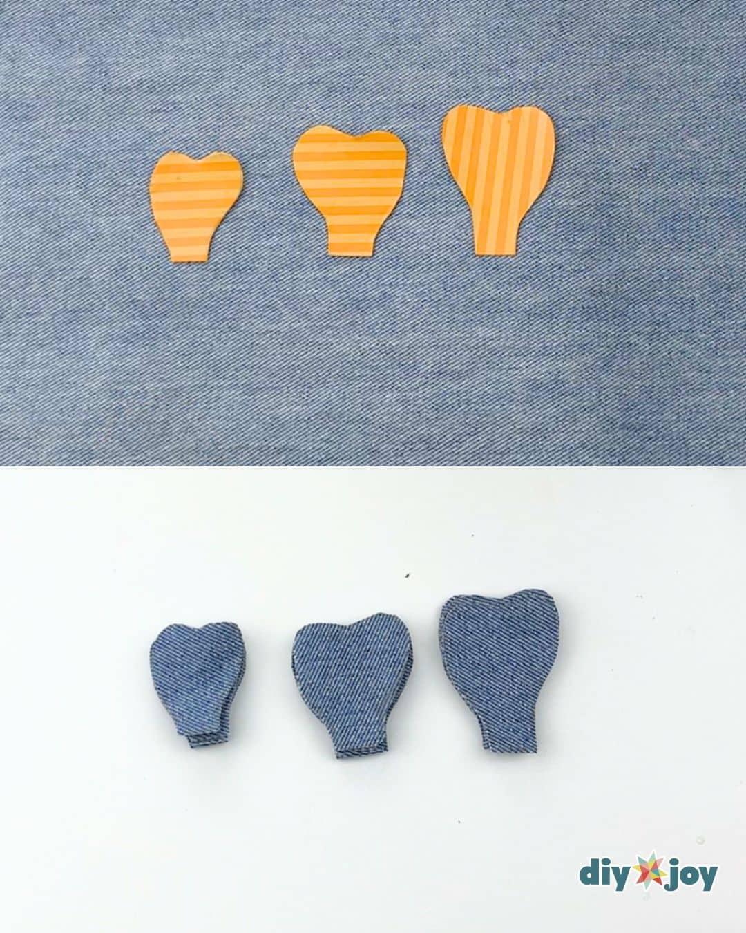 Denim Roses From Old Jeans — make the petals