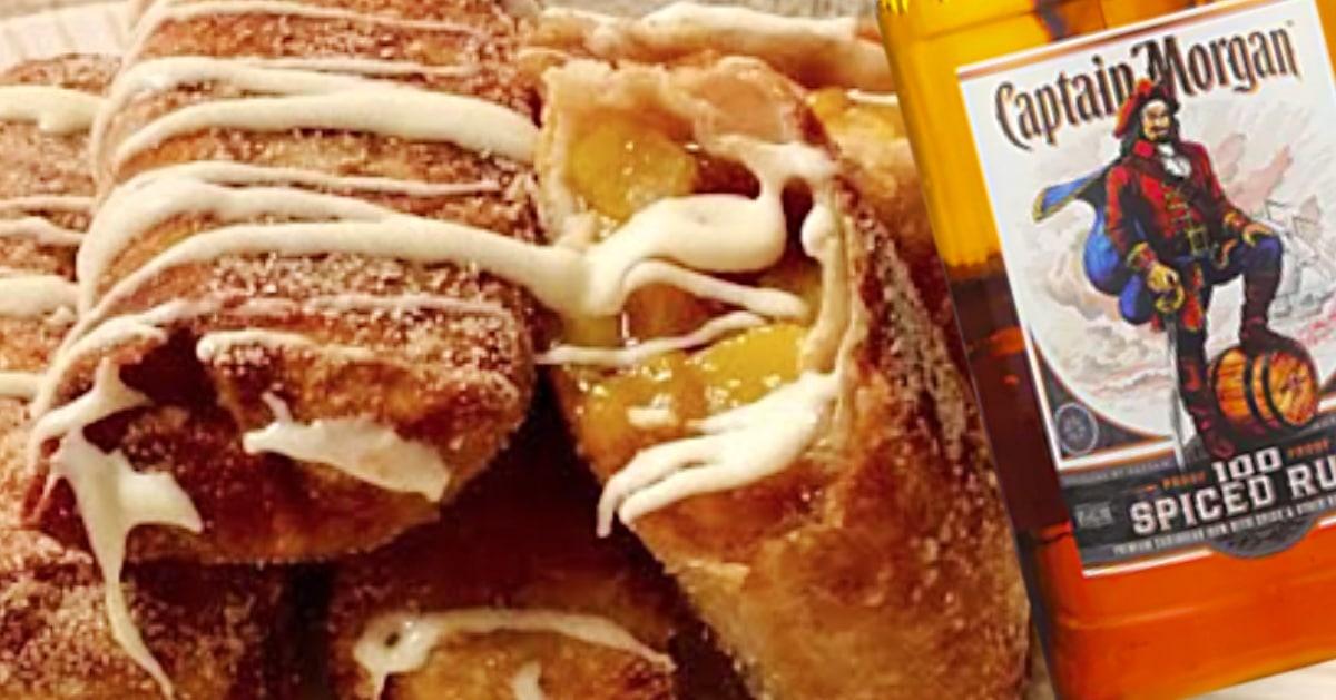 Peach Cobbler Egg Rolls With Captain Morgan Rum Recipe