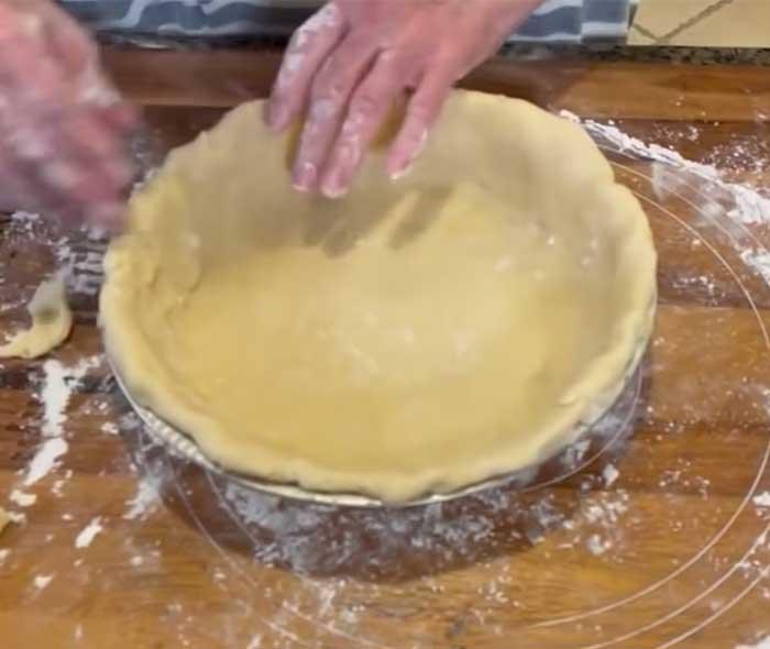 Fold Crust Edges Over - Easy Pie Crust Recipe