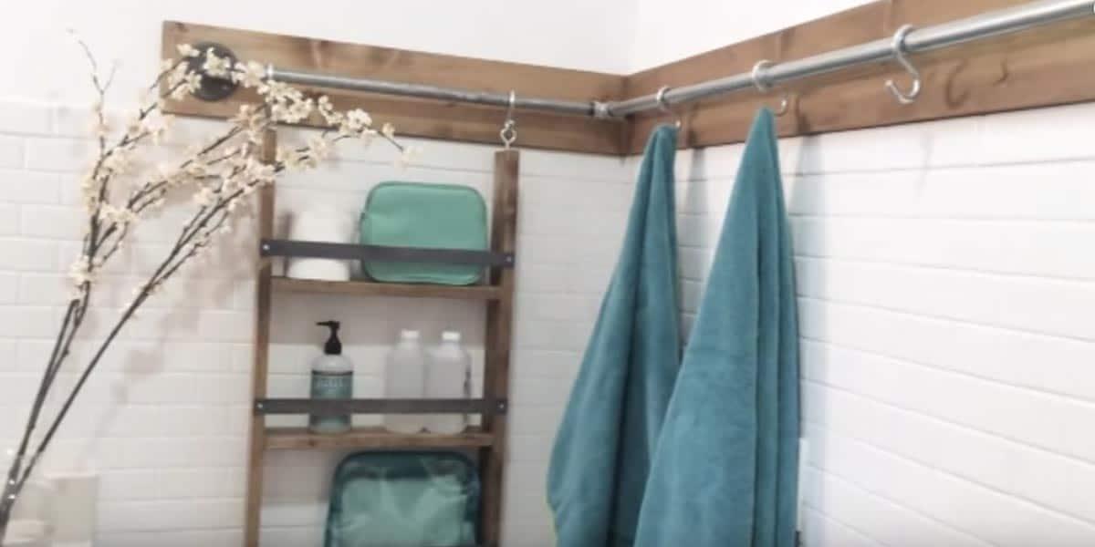 DIY Industrial Pipe Shelf Is Perfect for Small Spaces