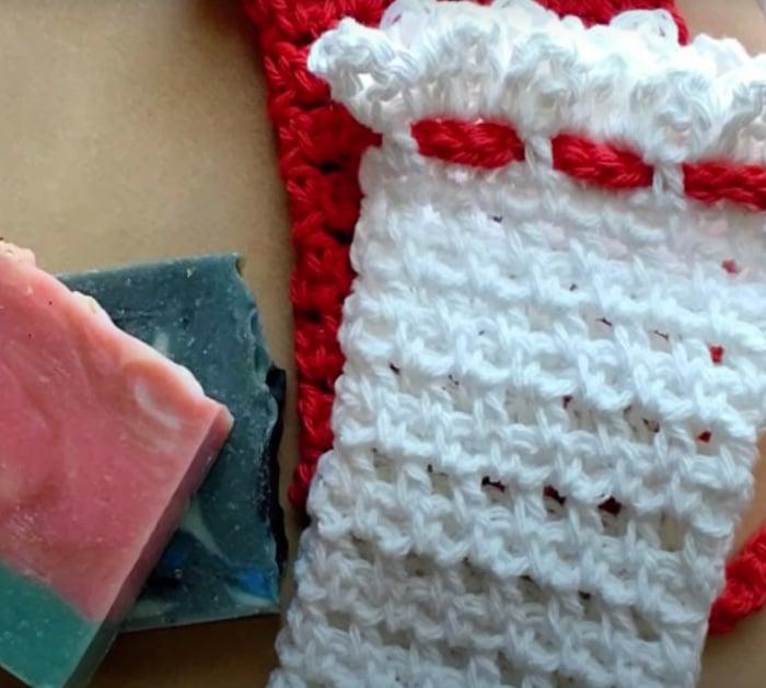 crochet soap holder
