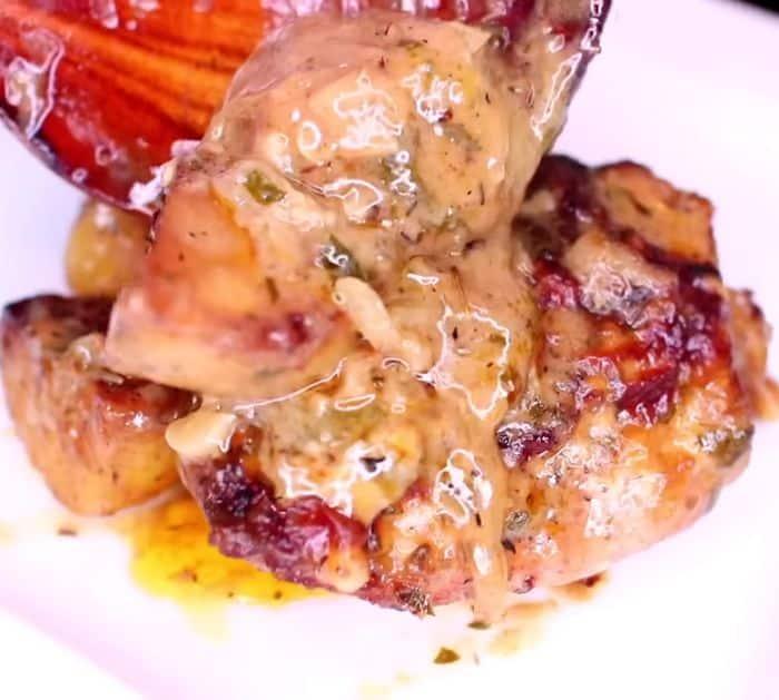 Easy To Make Skillet Creamy Garlic Butter Chicken & Potatoes