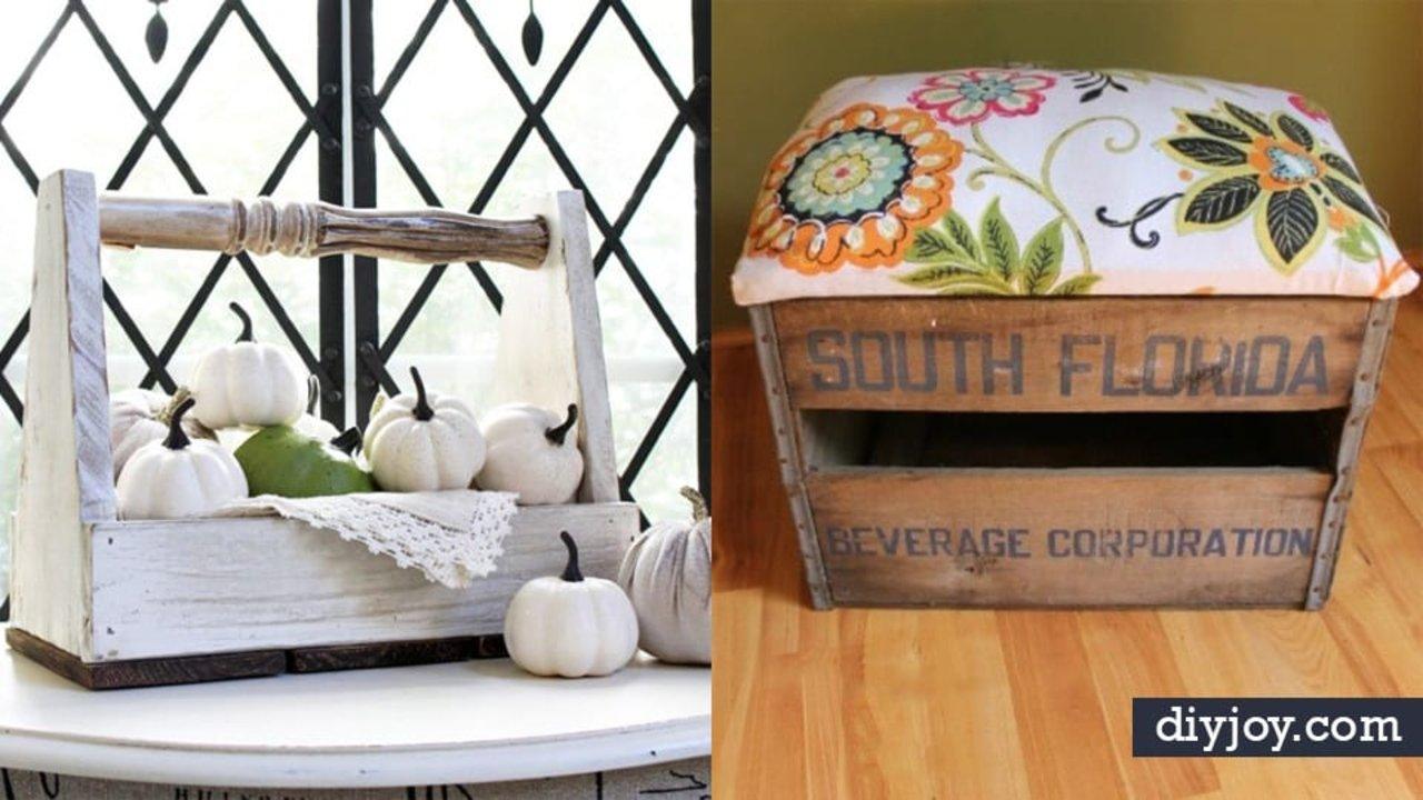 34 DIY Home Decor Ideas Made With Repurposed Crates