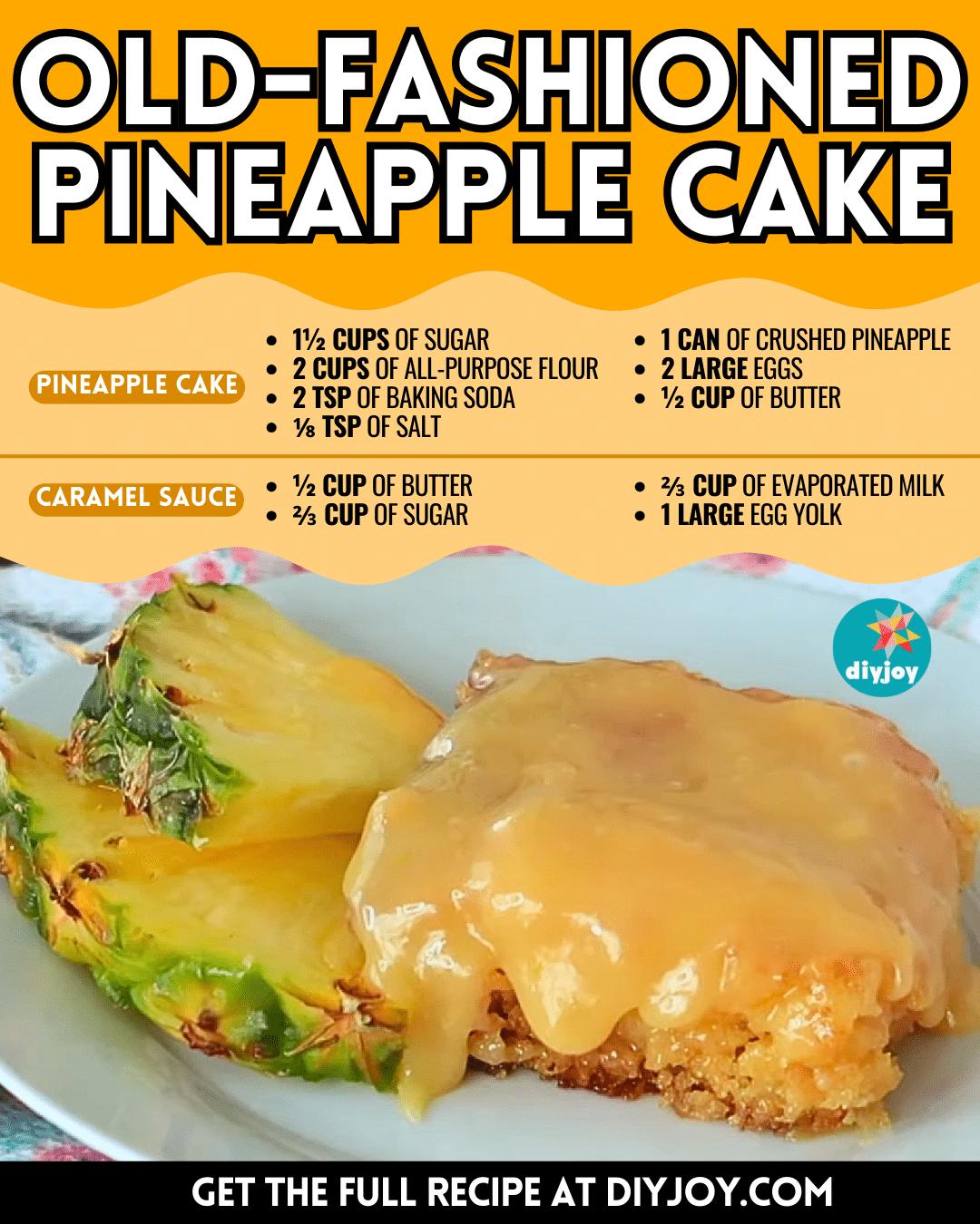 Easy Old-Fashioned Pineapple Cake Recipe