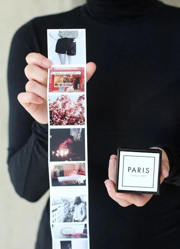 Tiny Travel Album In A Box, an easy project to make as a gift and better than a store bought version