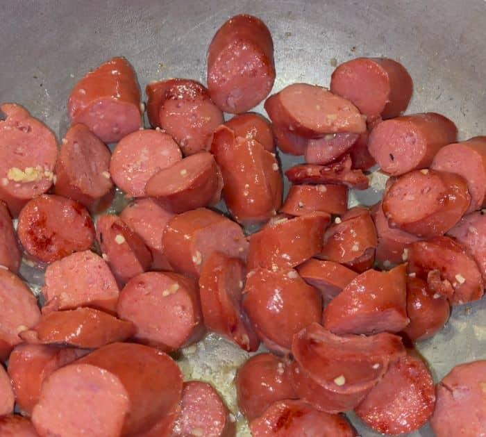 Easy To Make Simple Baked Beans and Smoked Sausage