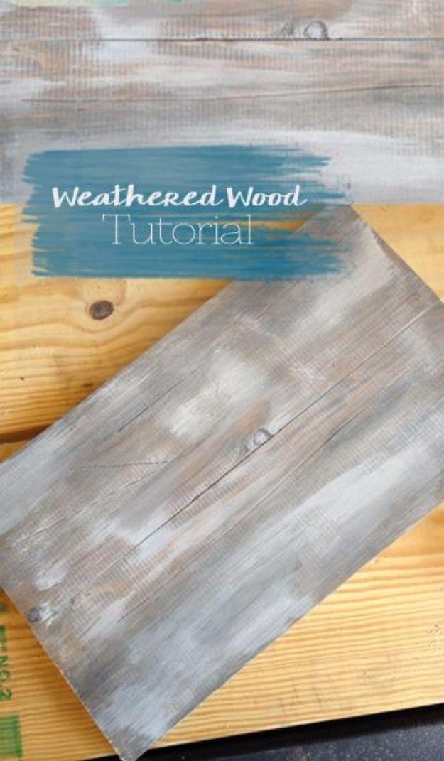Cool Woodworking Tips - Super Easy Weathered Wood Look - Easy Woodworking Ideas, Woodworking Tips and Tricks, Woodworking Tips For Beginners, Basic Guide For Woodworking - Refinish
