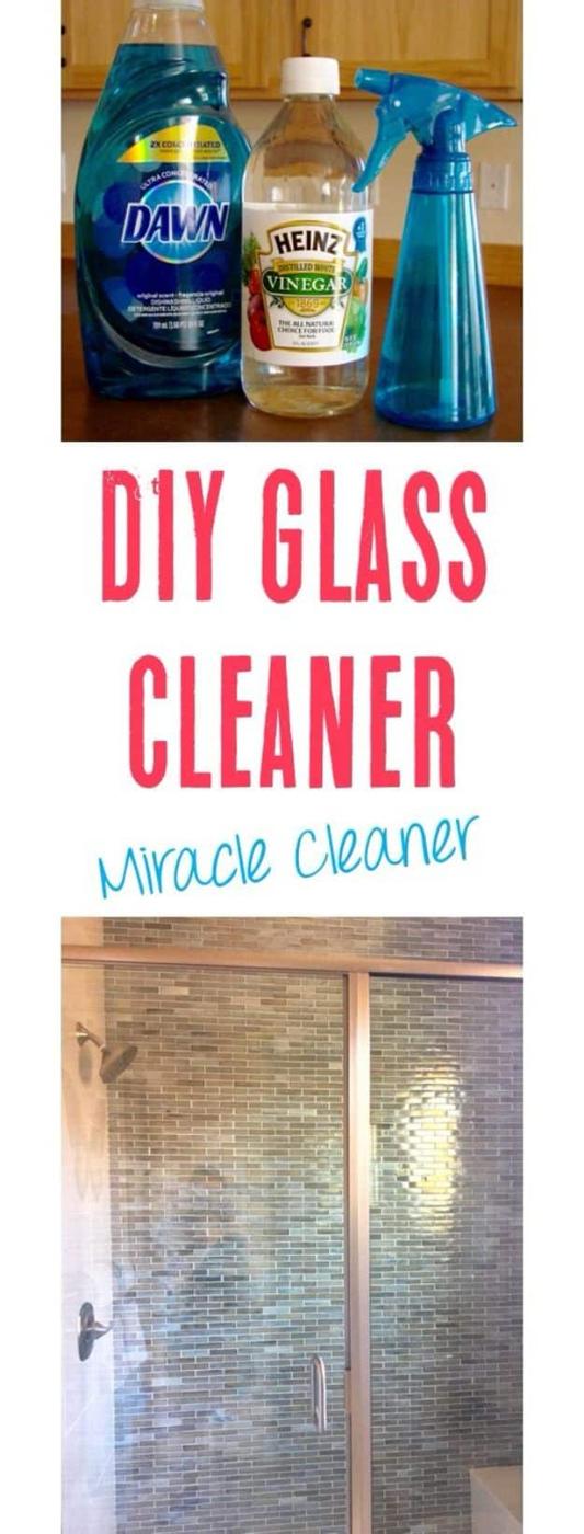 Homemade Glass Cleaner with Vinegar, a thrifty household staple, cheap to restock since the ingredients last for months