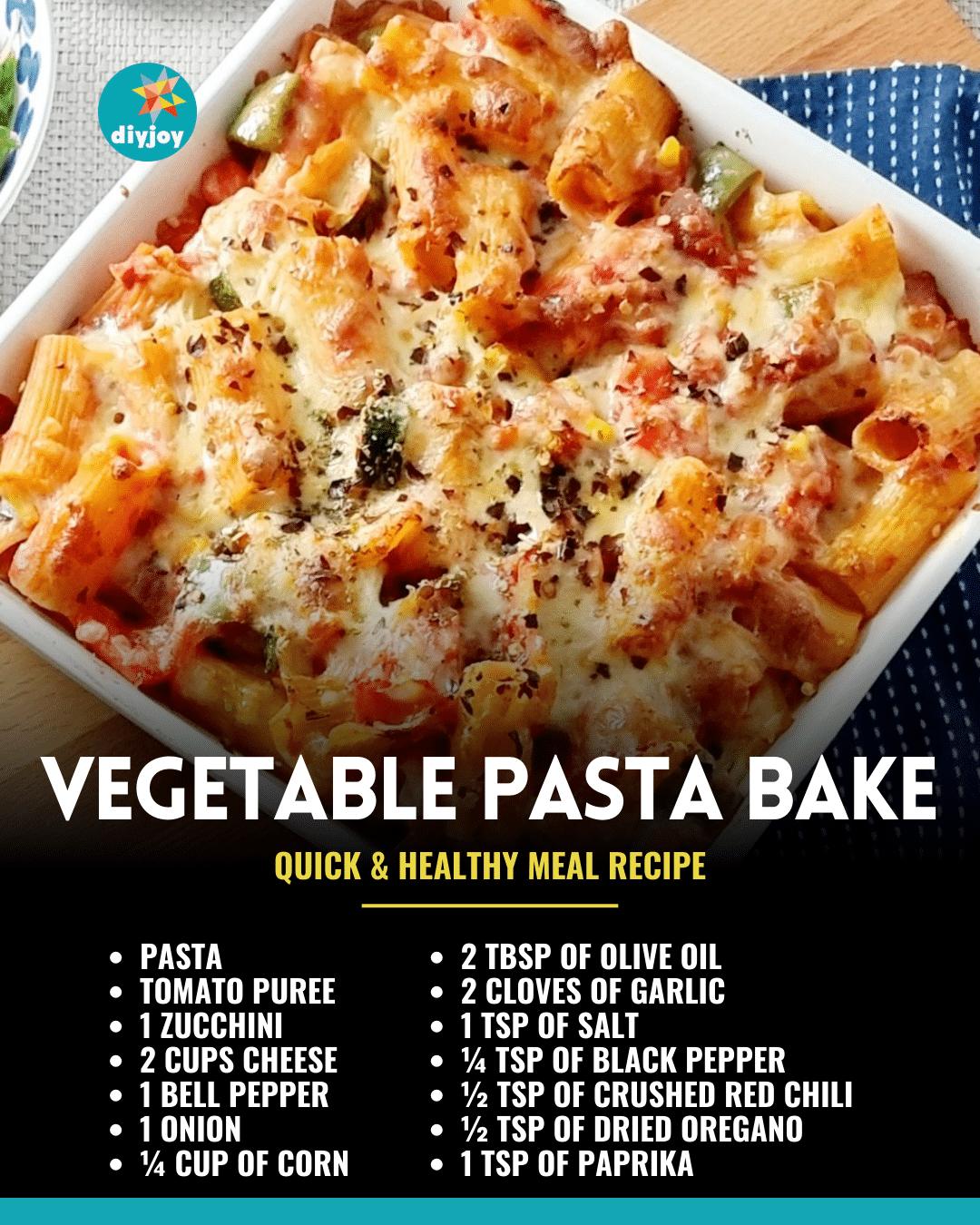 Easy 30-Minute Vegetable Pasta Bake Recipe