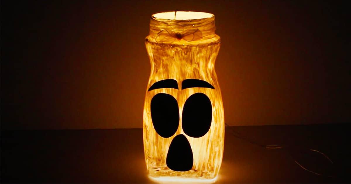 DIY Halloween Mason Jar Light Decor