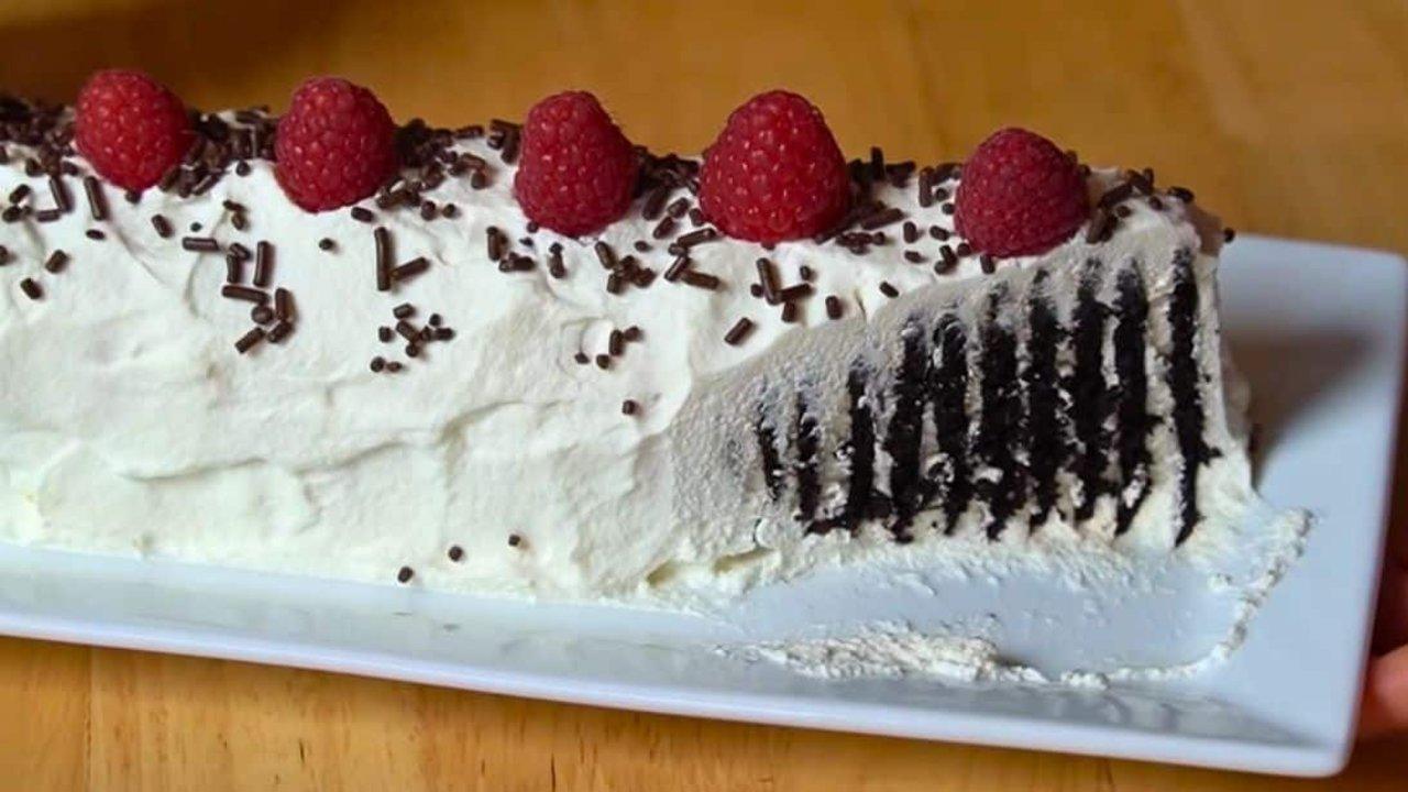 3-Ingredient No-Bake Zebra Cake