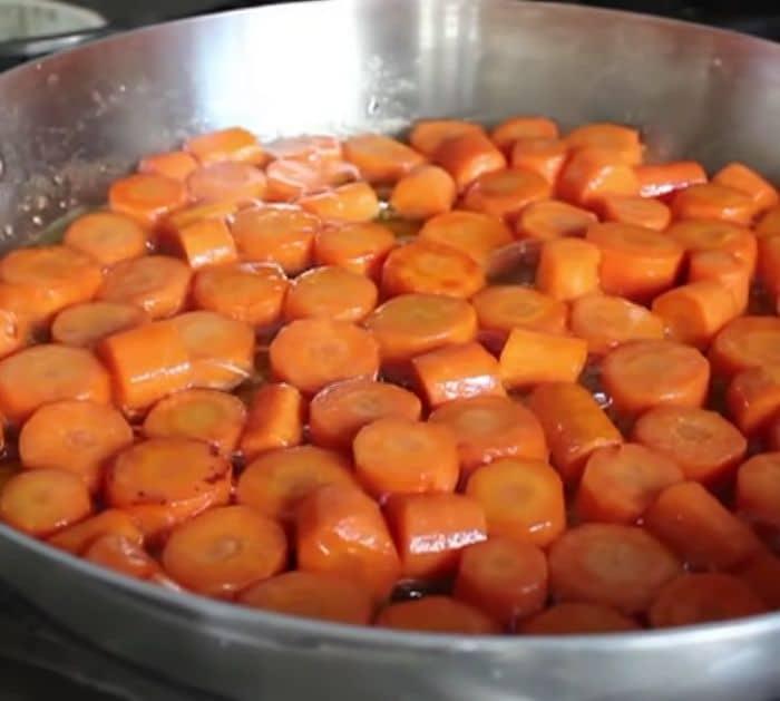 Easy to Make Bourbon Glazed Carrots Skillet