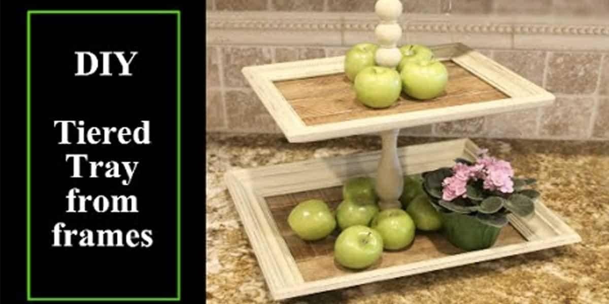 Watch This Ingenious Tiered Tray She Makes With Picture Frames And Pallet Wood!