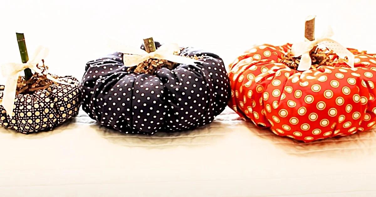 5 Minute DIY Fabric Pumpkins