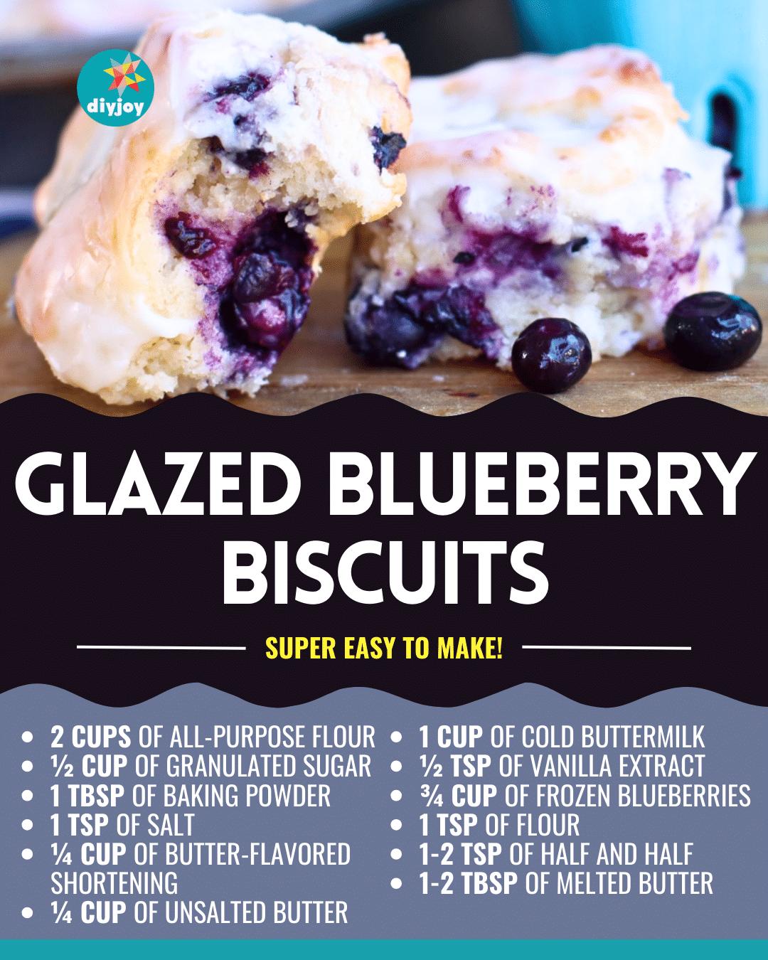 Easy Glazed Blueberry Biscuits Recipe